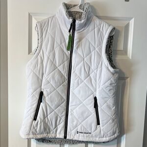 Free Country Quilted White Vest
